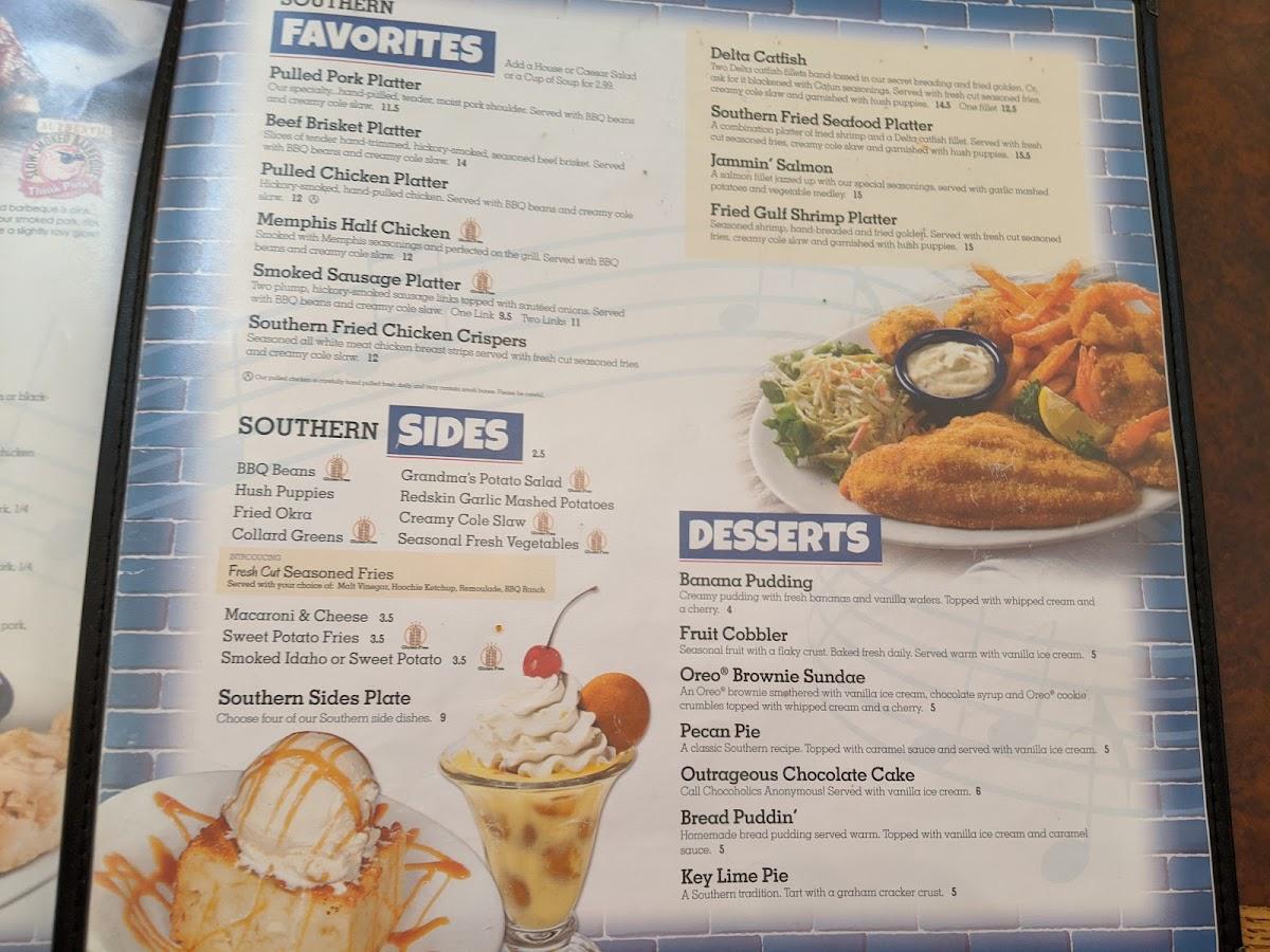 Menu at Red Hot and Blue Fairfax BBQ, Fairfax