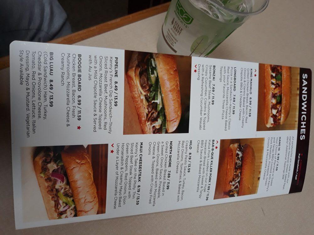 Menu at Coconut Kenny's pizzeria, Bellingham, James St