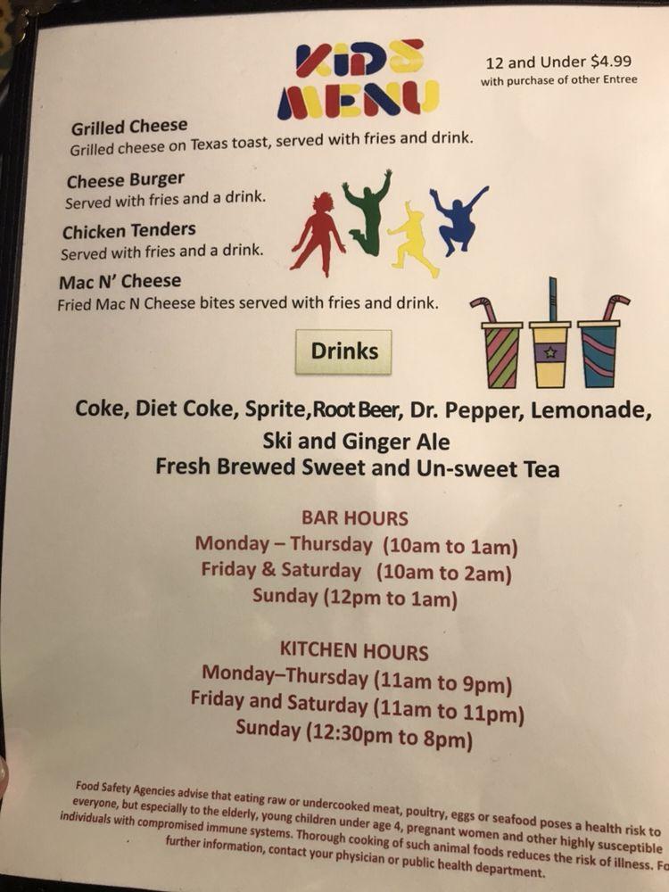 Menu at Corner Chill and Grill pub & bar, Belleville