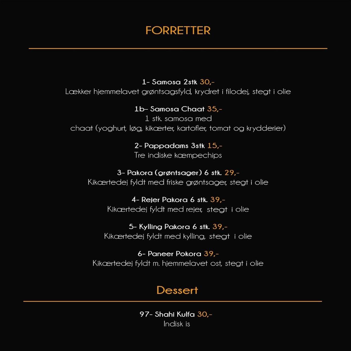 Menu at Desi Indian Taste Esbjerg restaurant, Esbjerg