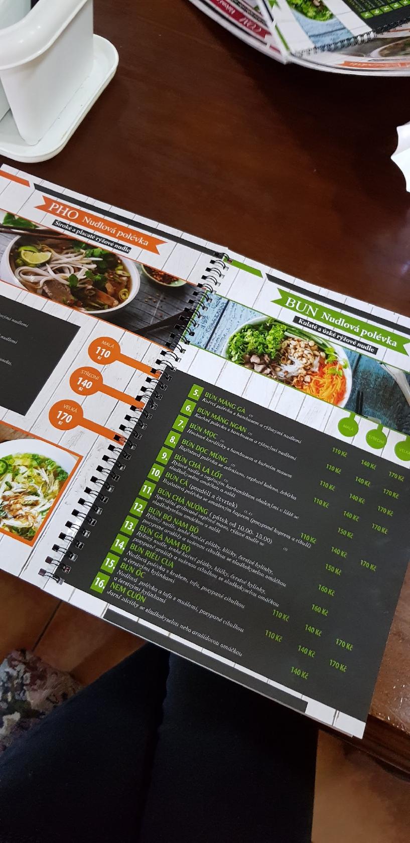 Menu at Huong Que Vietnamská restaurace restaurant, Cheb
