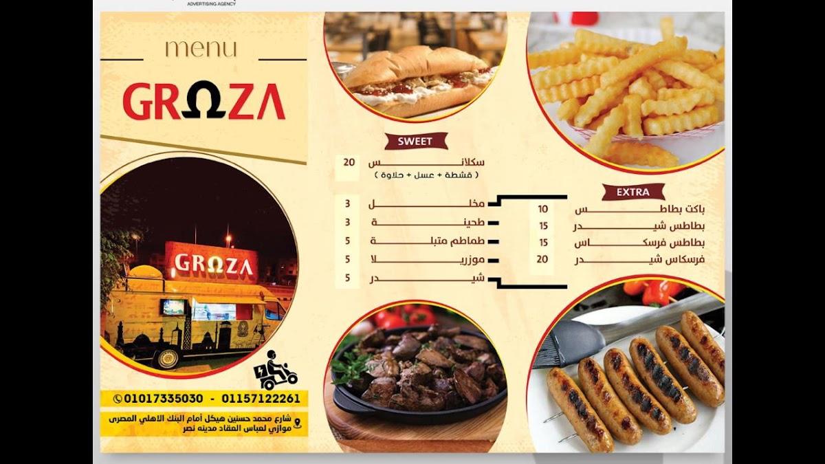 Carta del restaurante Groza food truck, New Cairo City