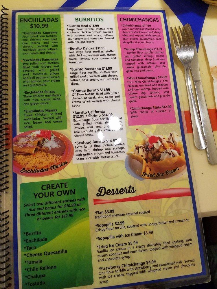 Menu at Blue Tequila Mexican Restaurant, Grill & Cantina, North Port