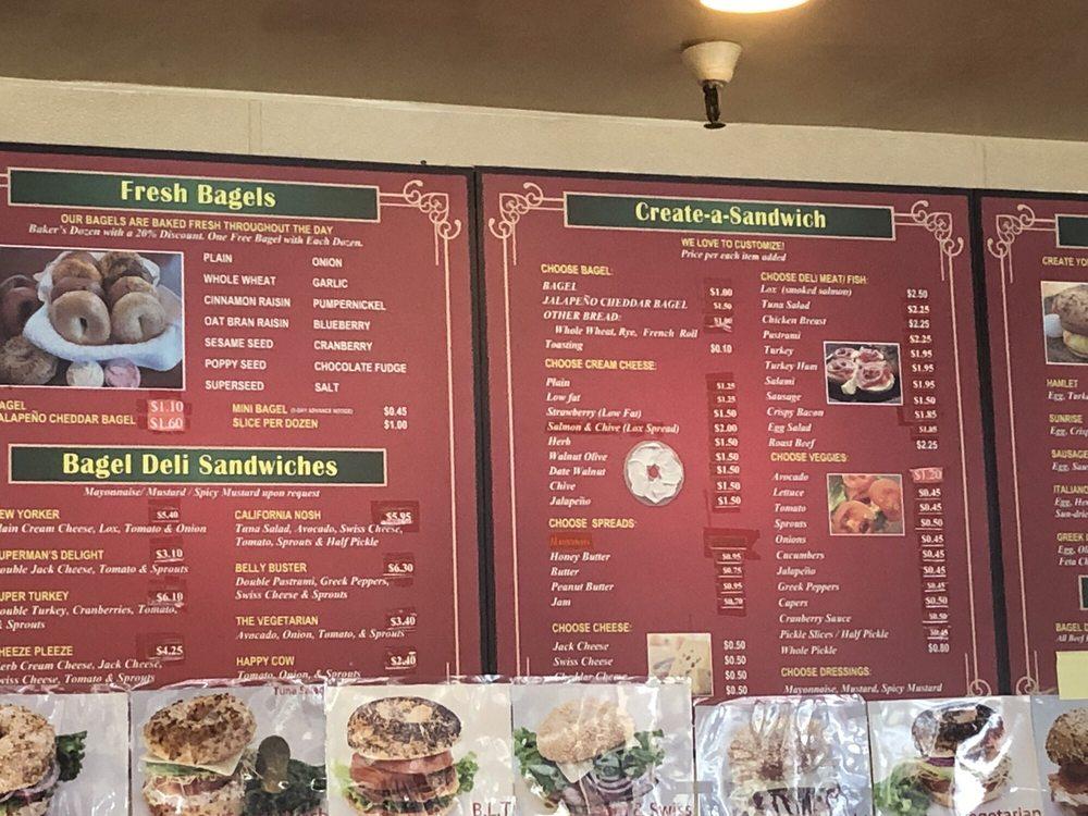 Menu at Bagel Bakery, Salinas, 969 W Alisal St