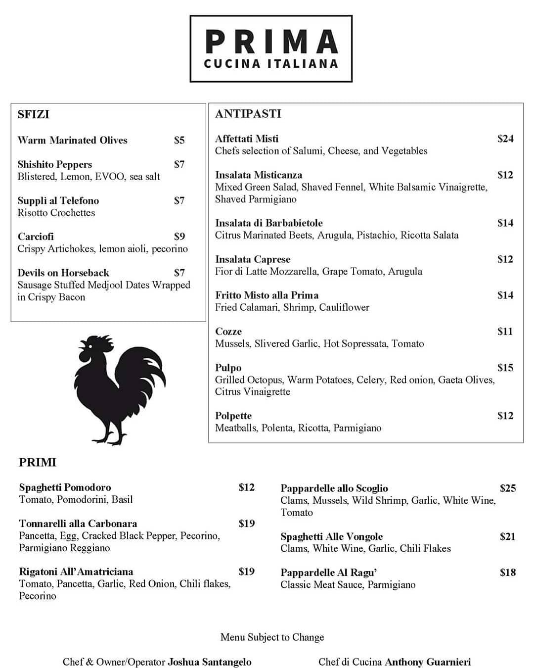 menu-at-prima-cucina-italiana-restaurant-youngstown