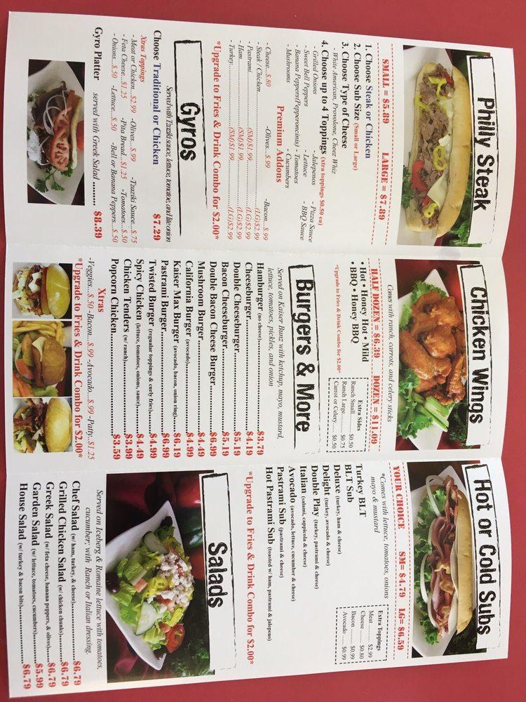 Menu at Philly Steak & Wings fast food, Mesa