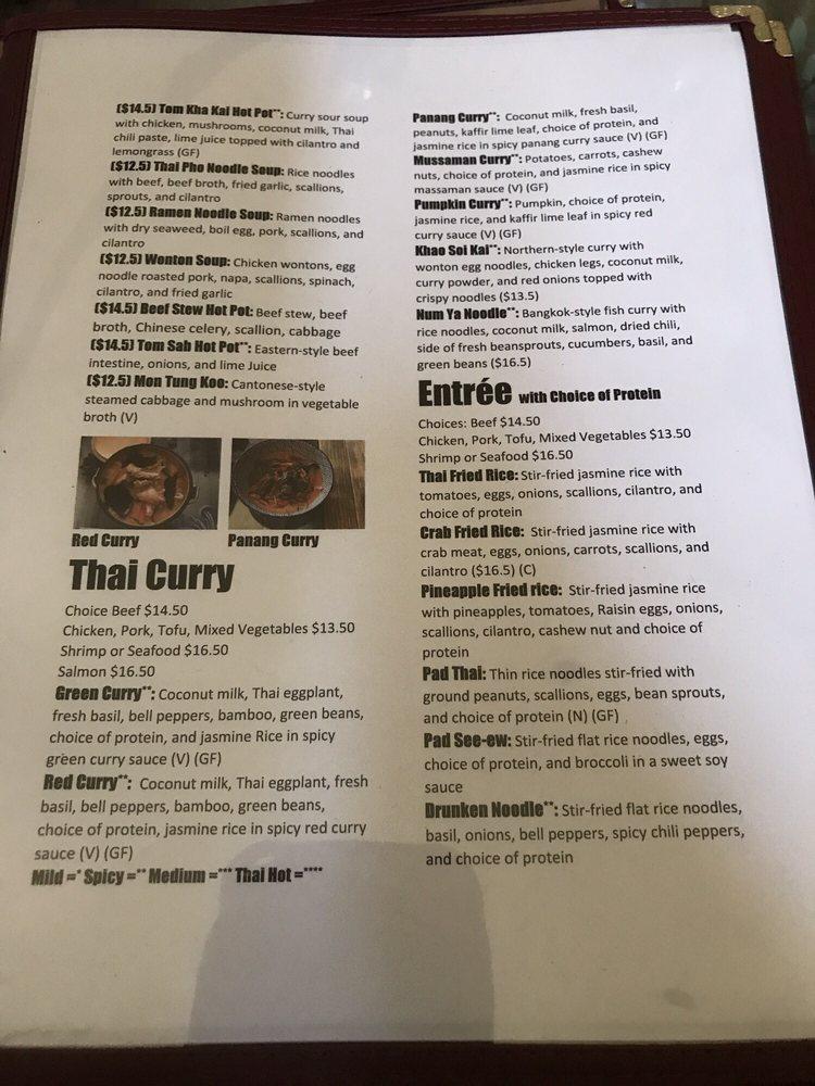 Menu at YaYas Cookbook restaurant, Short Pump