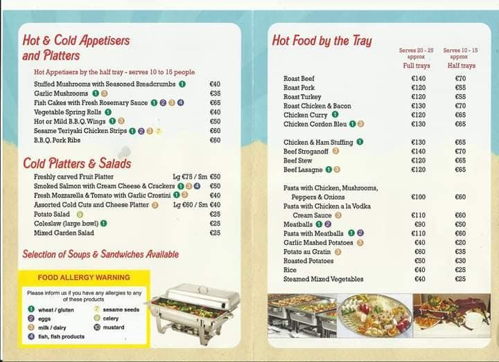 Menu at The Lighthouse Diner restaurant, Claremorris
