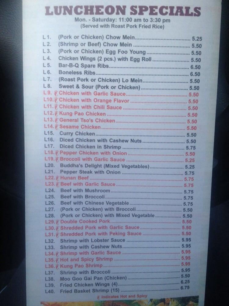Menu at Great Wall Restaurant, North Haven