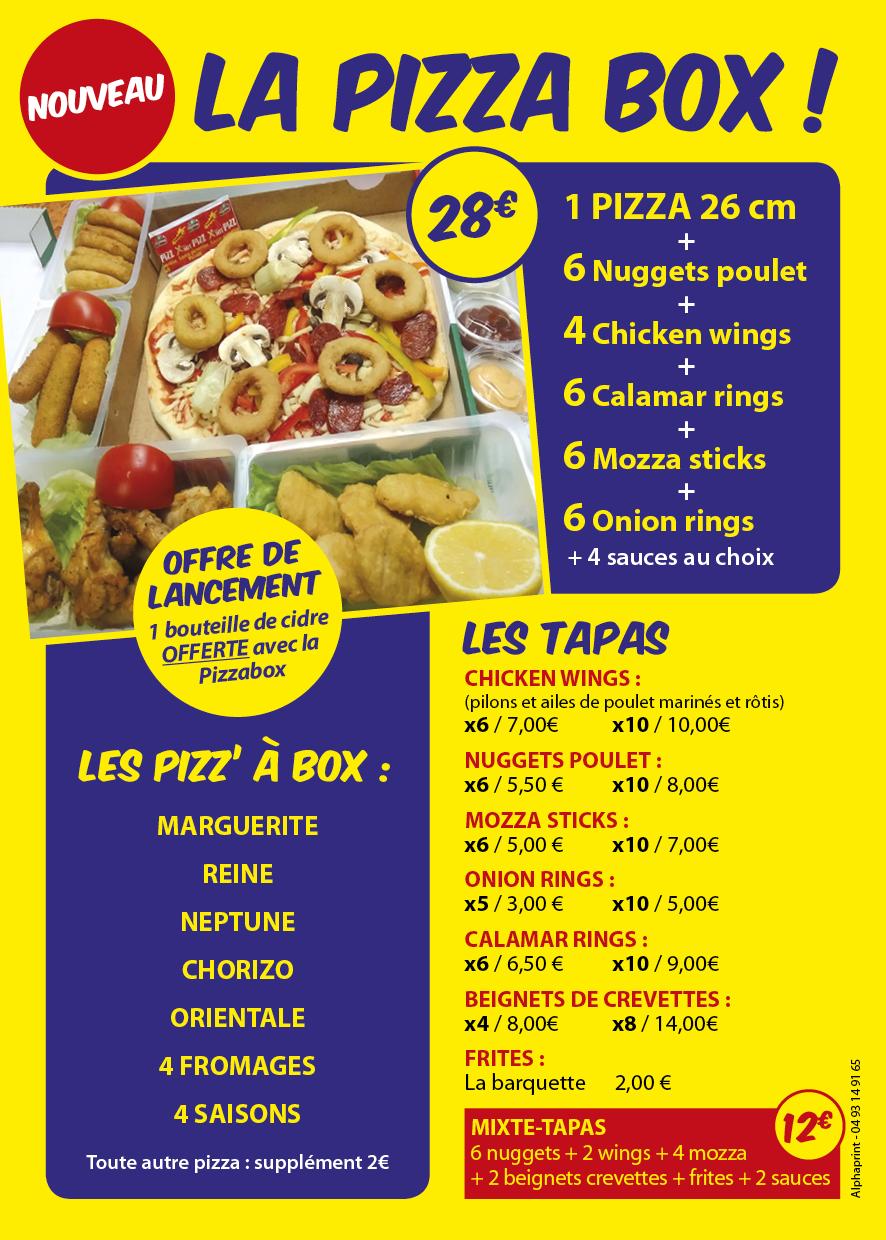 Menu de EUROPIZZA. Des Pizzas Mais Pas Que...