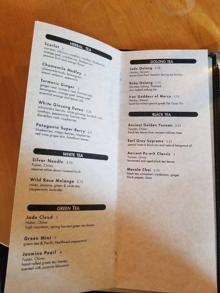 Menu at Stomping Grounds Cafe, Ames