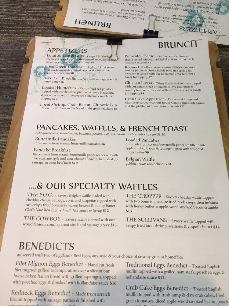 Menu at Page's Okra Grill restaurant, Mount Pleasant