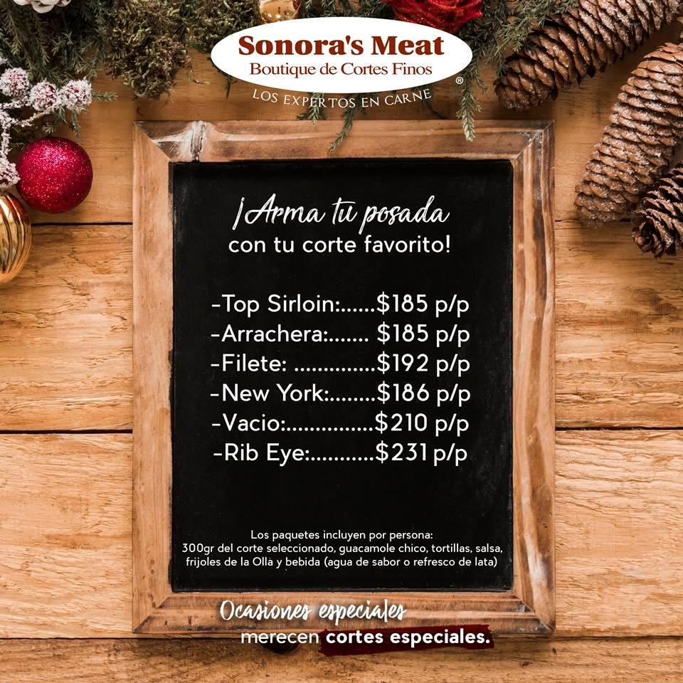 Menu at Sonora's Meat steakhouse, Puerto Vallarta, 12