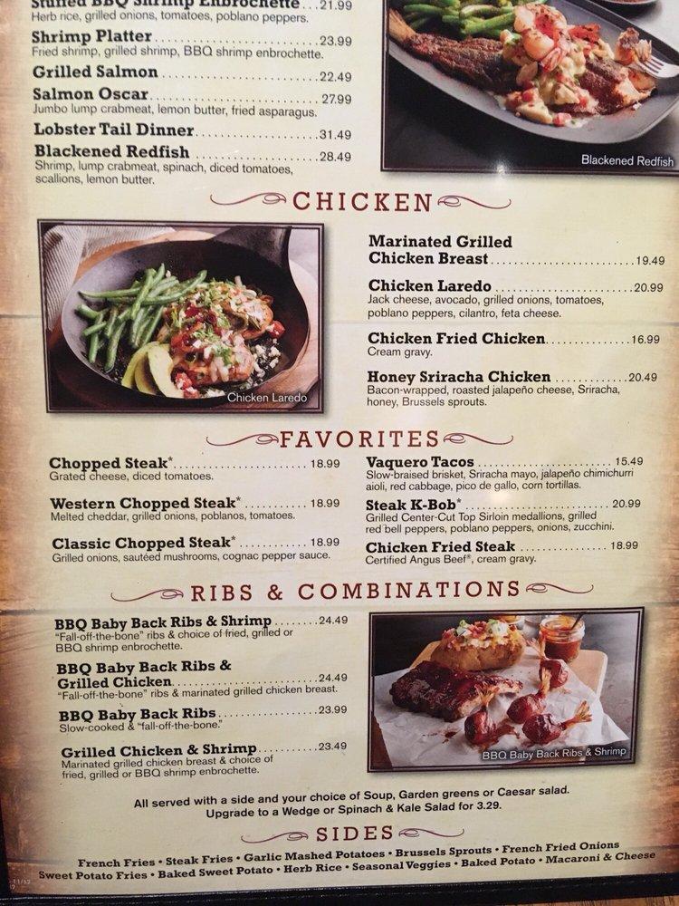 Menu at Saltgrass Steak House steakhouse, Laughlin