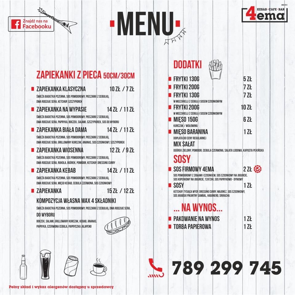 Menu At Ema Kebab Cafe Bar Konin