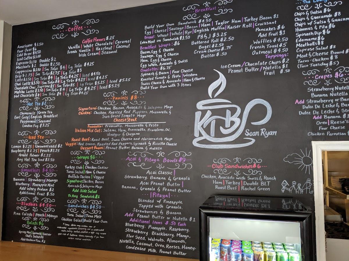 Menu at KTB Coffee Shop, Hasbrouck Heights