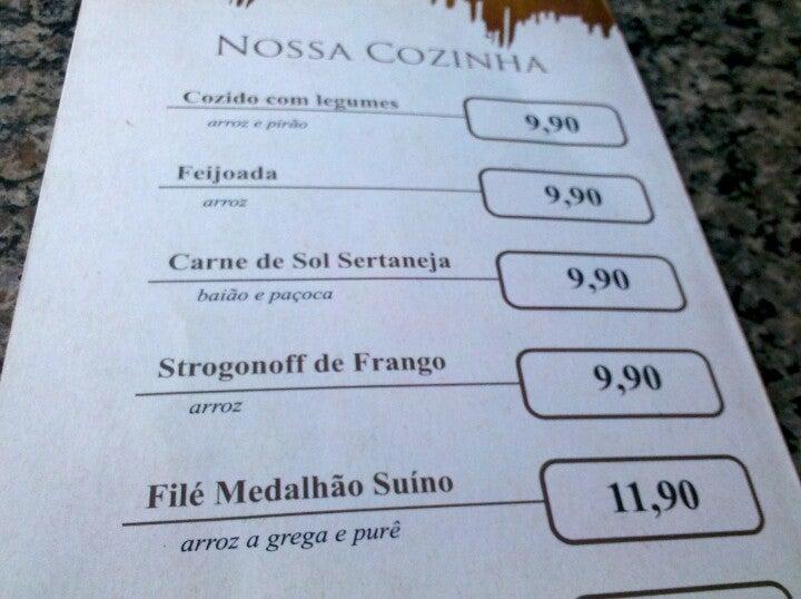 Restaurante Alex cardápio