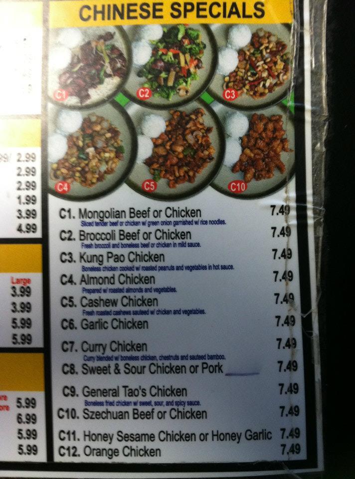 Menu at Apple Teriyaki restaurant, Frederickson, 176th St E