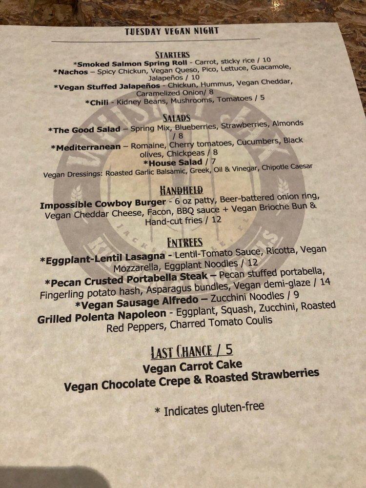 Menu at Whiskey Jax Beaches pub & bar, Jacksonville Beach, 950 Marsh
