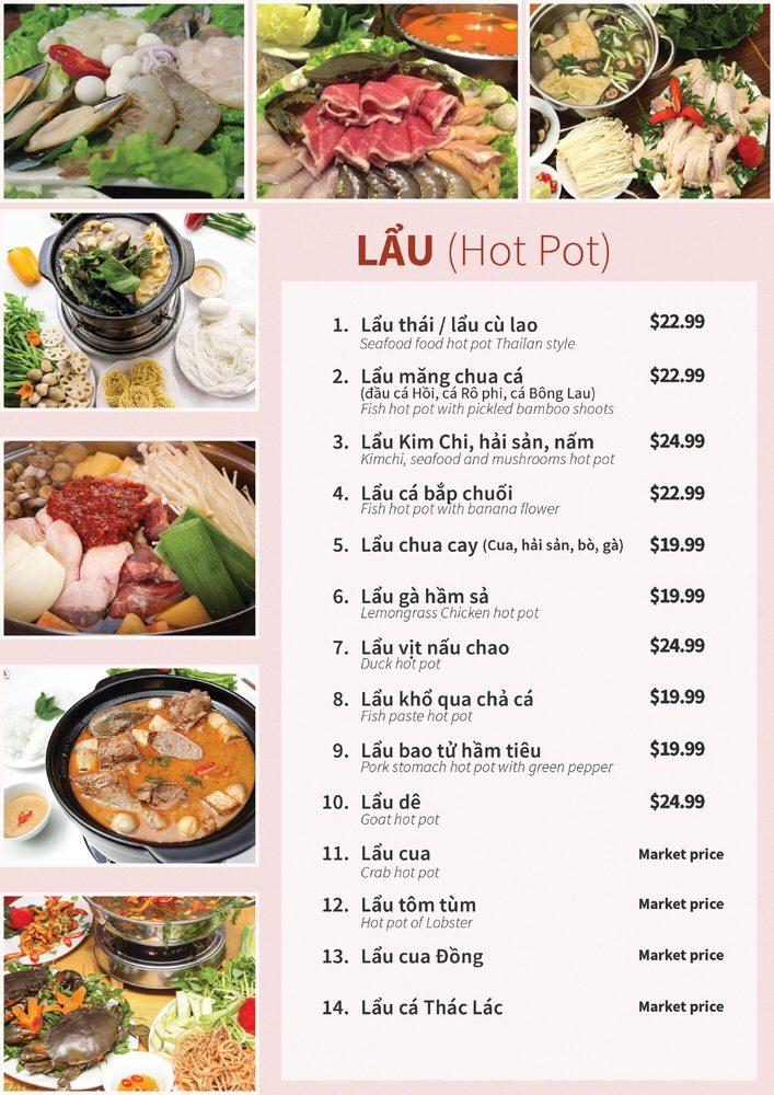 Menu at Tràm Chim Live King Crab restaurant, Westminster, Beach Blvd A