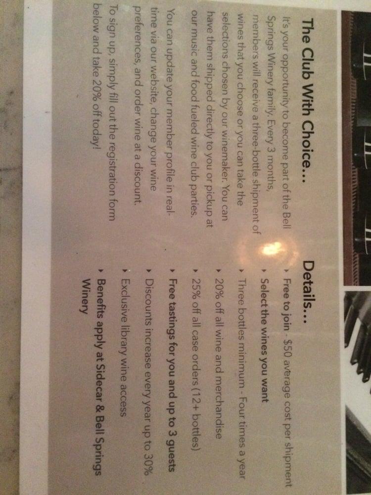 Menu at Sidecar Tasting Room pub & bar, Dripping Springs, 501 Old Fitzhugh Rd