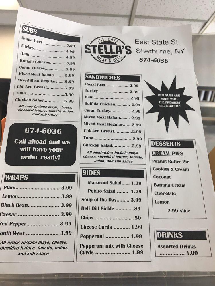 Rffb Stellas Meat And Deli Menu 