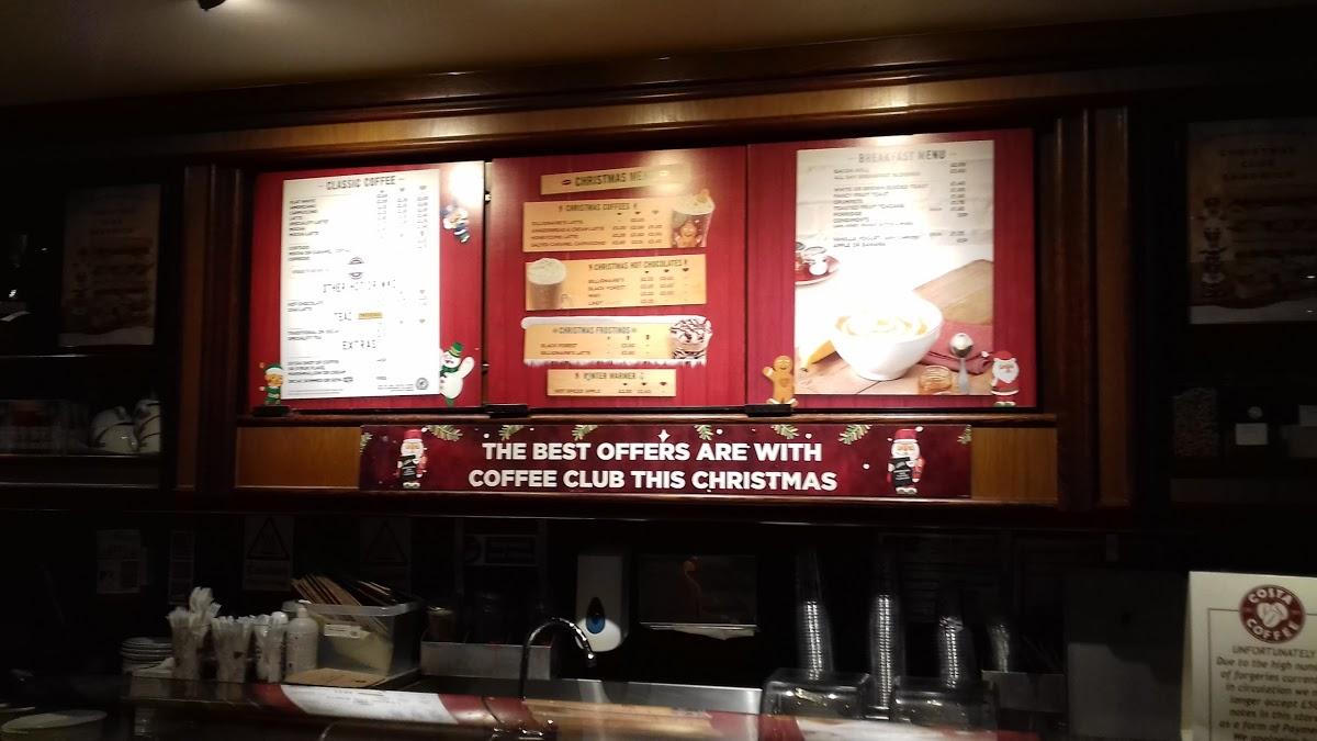Menu at Costa Coffee cafe, Tring