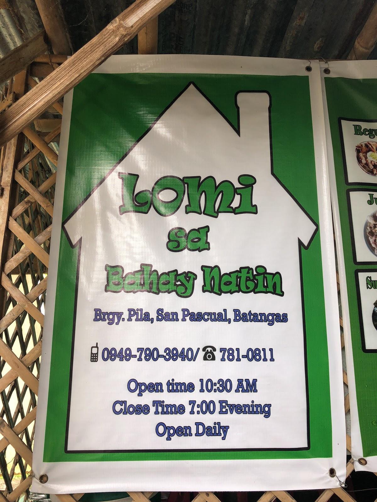 Lomi Sa Bahay Natin restaurant, San Pascual Restaurant reviews