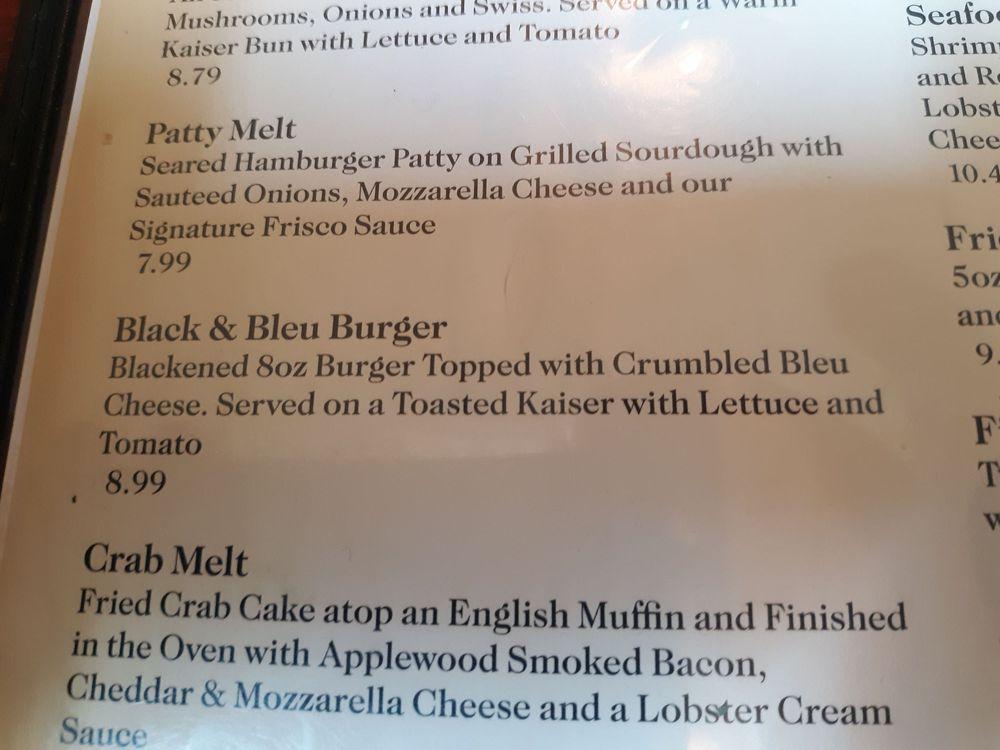 Menu at Olivia's In the Village restaurant, Gloucester