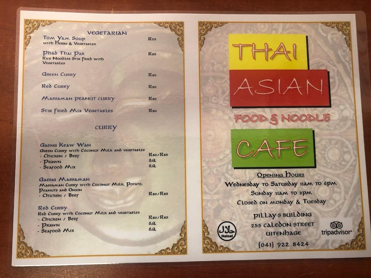 Rffd Thai Asian Food And Noodle Cafe Menu 
