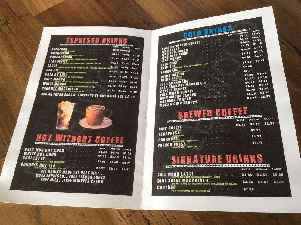 Menu at Ugly Mug Coffee, Malone's Coffee Service, LLC cafe, Lenoir City