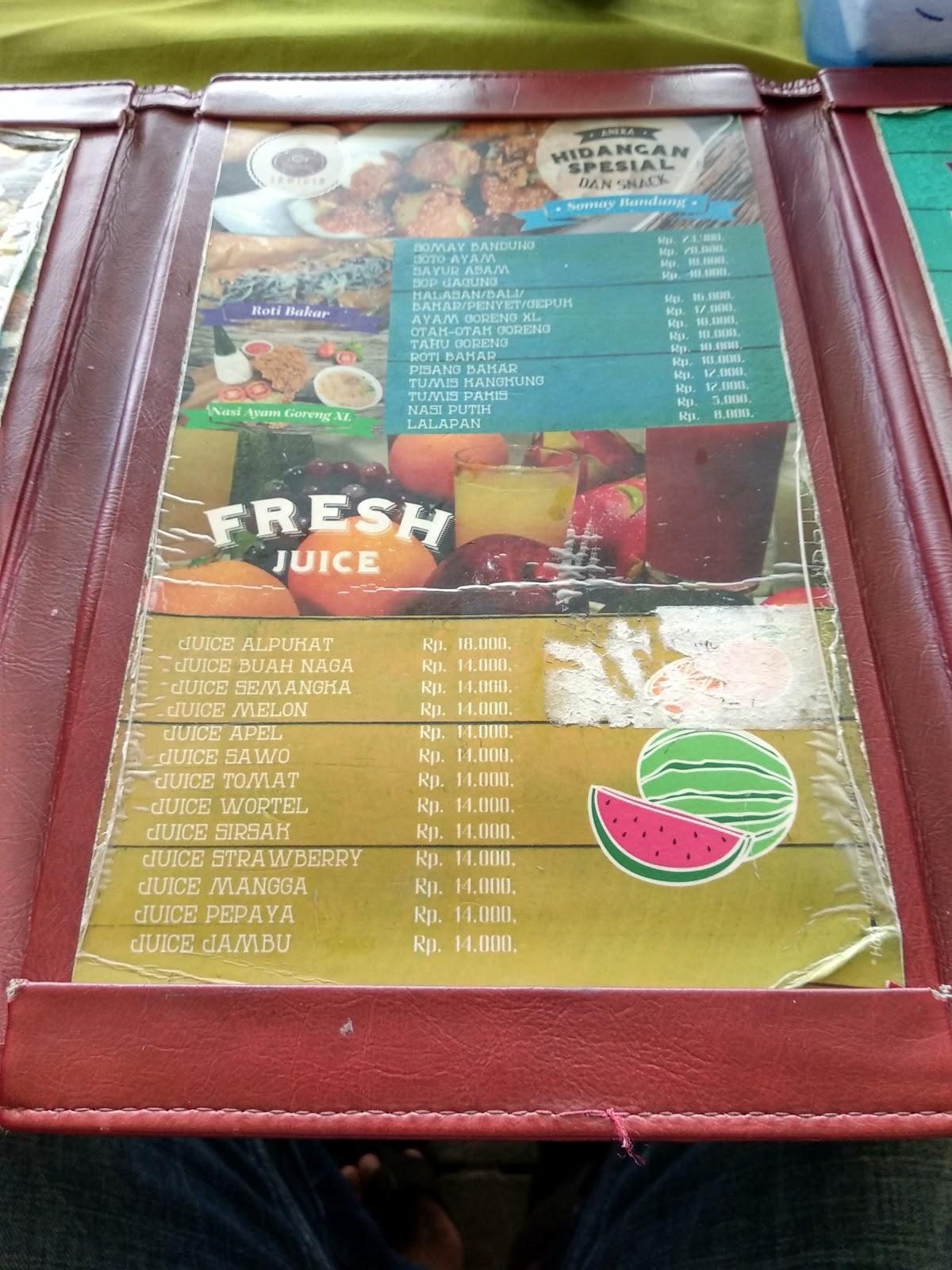 Menu at Rumah Makan Jawi Ria restaurant, Pontianak, Jl. Hasanuddin No.155