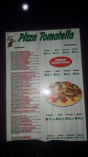 PIZZA TOMATELLA - Cardápio PIZZA TOMATELLA Caruaru