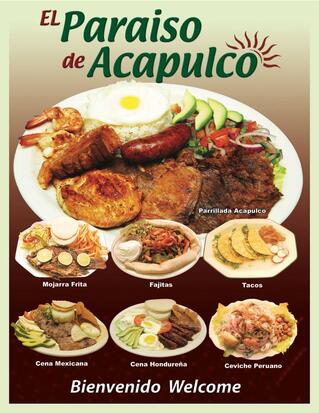 El Paraiso de Acapulco in Hopatcong - Restaurant menu and reviews