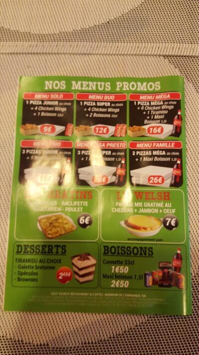 Voici l'annonce publicitaire de Casa Presto