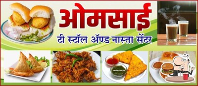 Treat yourself to a burger at Om Sai Tea & Snacks Stall