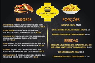 Leia as informações sobre o Just Burger - Artesanal