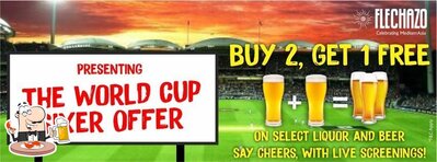 Enjoy a pint of light or dark beer