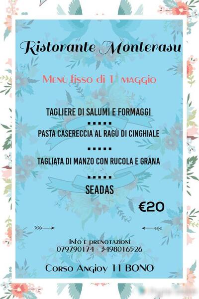 La pubblicità contiene informazioni su Ristorante Monte Rasu