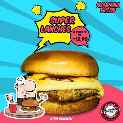 Deguste um dos hambúrgueres servidos no American Gastronomia Nilópolis Nilópolis RJ