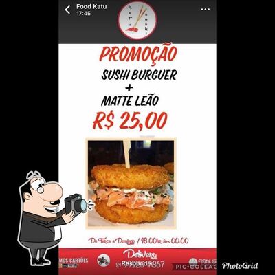 A publicidade mostra informações sobre o Katu Sushi