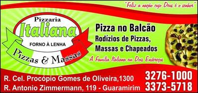 A representação gráfica da marca do Pizzaria Italiana