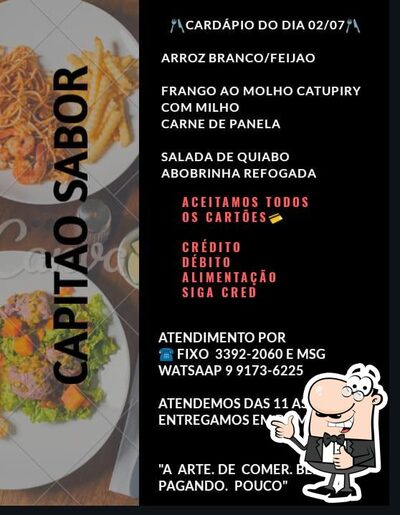 Aqui está a publicidade do Capitão Sabor