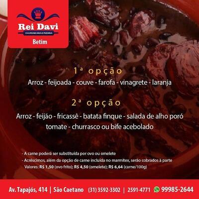 Olhe as informações sobre o Rei Davi Churrascaria e Petiscaria