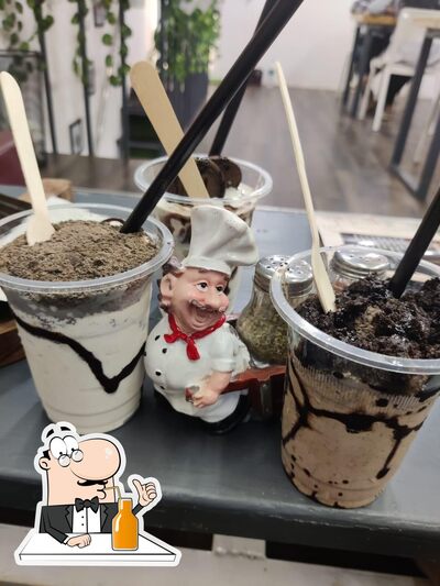 Enjoy a beverage at Perfect drips