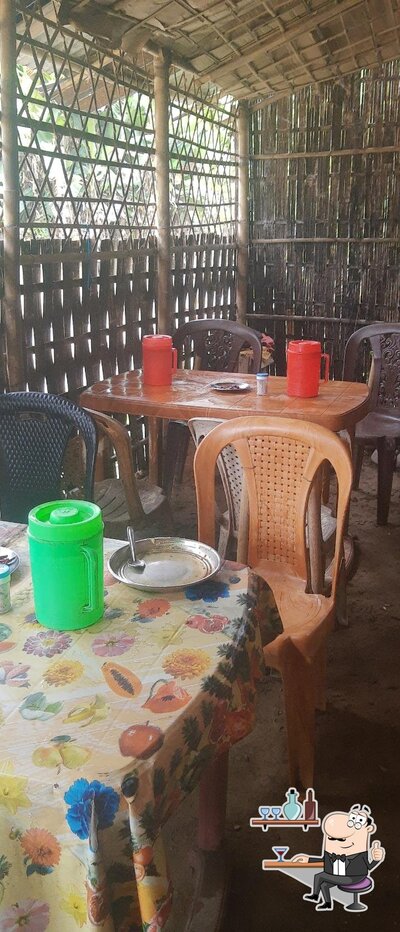 Take a seat at one of the tables at Meetei hotel