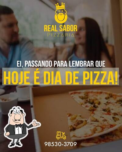 O interior do Real Sabor Pizzaria Gama