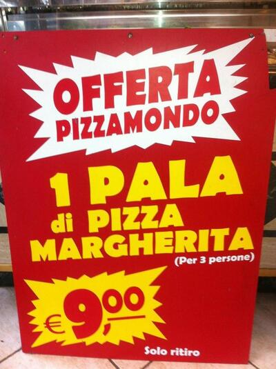 Ecco la pubblicità di Pizza Mondo