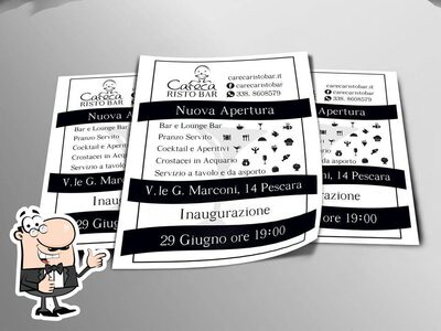La pubblicità contiene informazioni su Careca Risto Bar Pescara