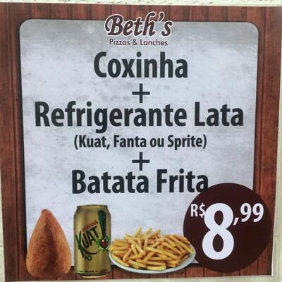 Aqui está a publicidade do Beth Lanches
